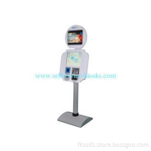 Dual Screen Station Multimedia Kiosks , Bar-code Scanner S8
